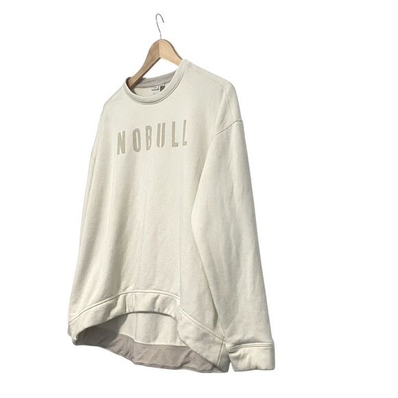 NOBULL Cream Crew Fleece Lined Sweatshirt Sz Large - Picture 3 of 12